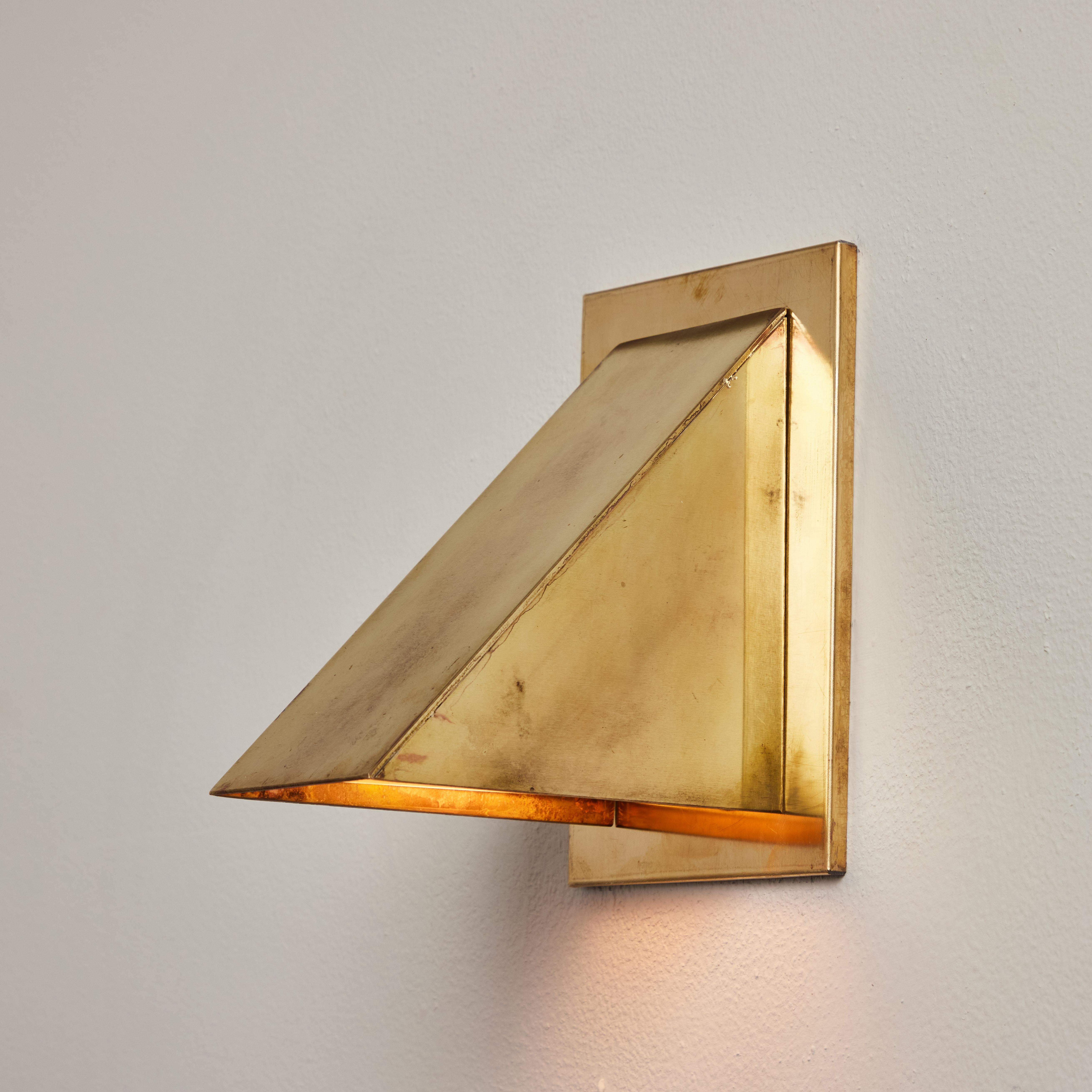 Jonas Bohlin 'Oxid' Raw Brass Outdoor Wall Light for Örsjö In New Condition For Sale In Glendale, CA
