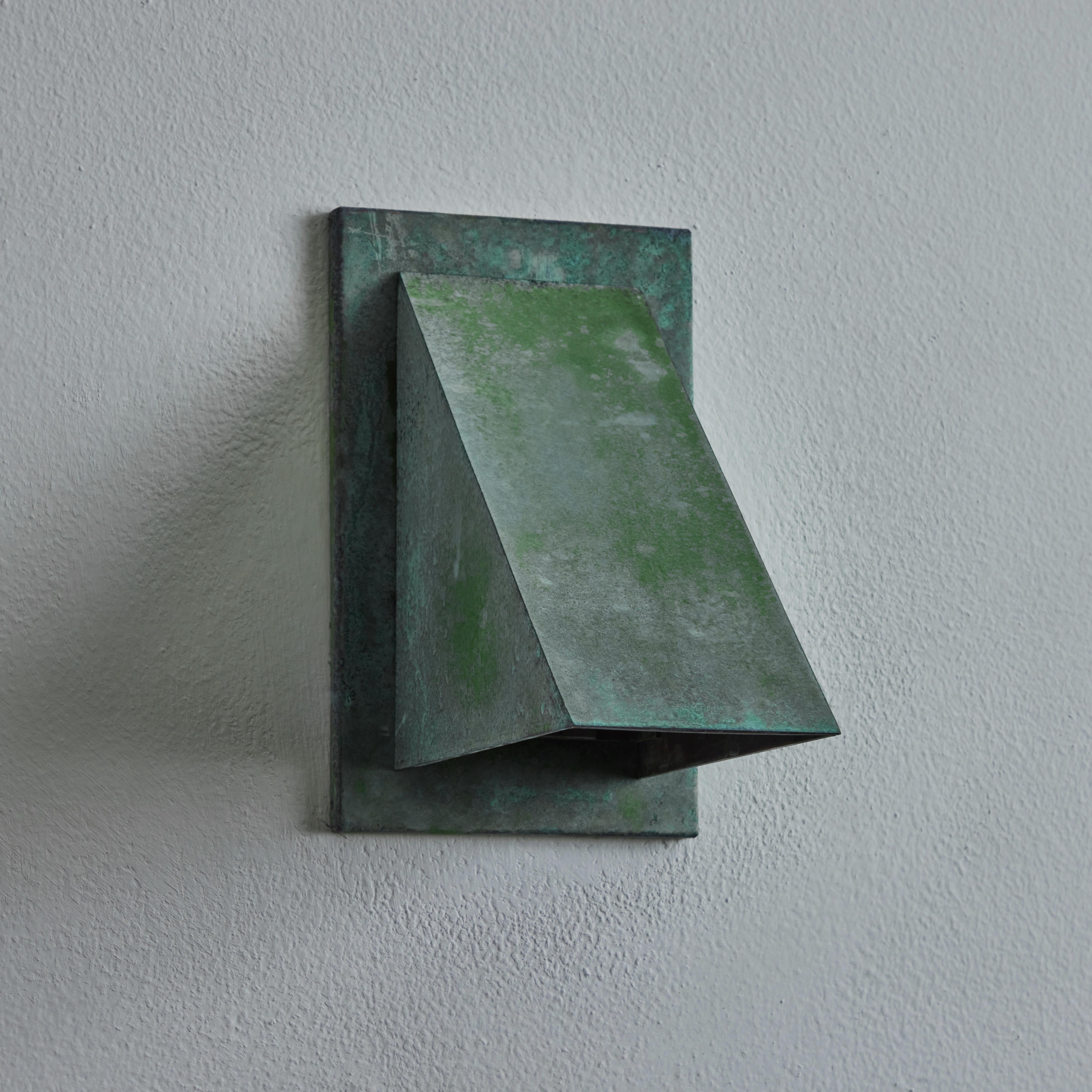 Jonas Bohlin 'Oxid' Verdigris Patinated Outdoor Wall Light for Örsjö For Sale 2