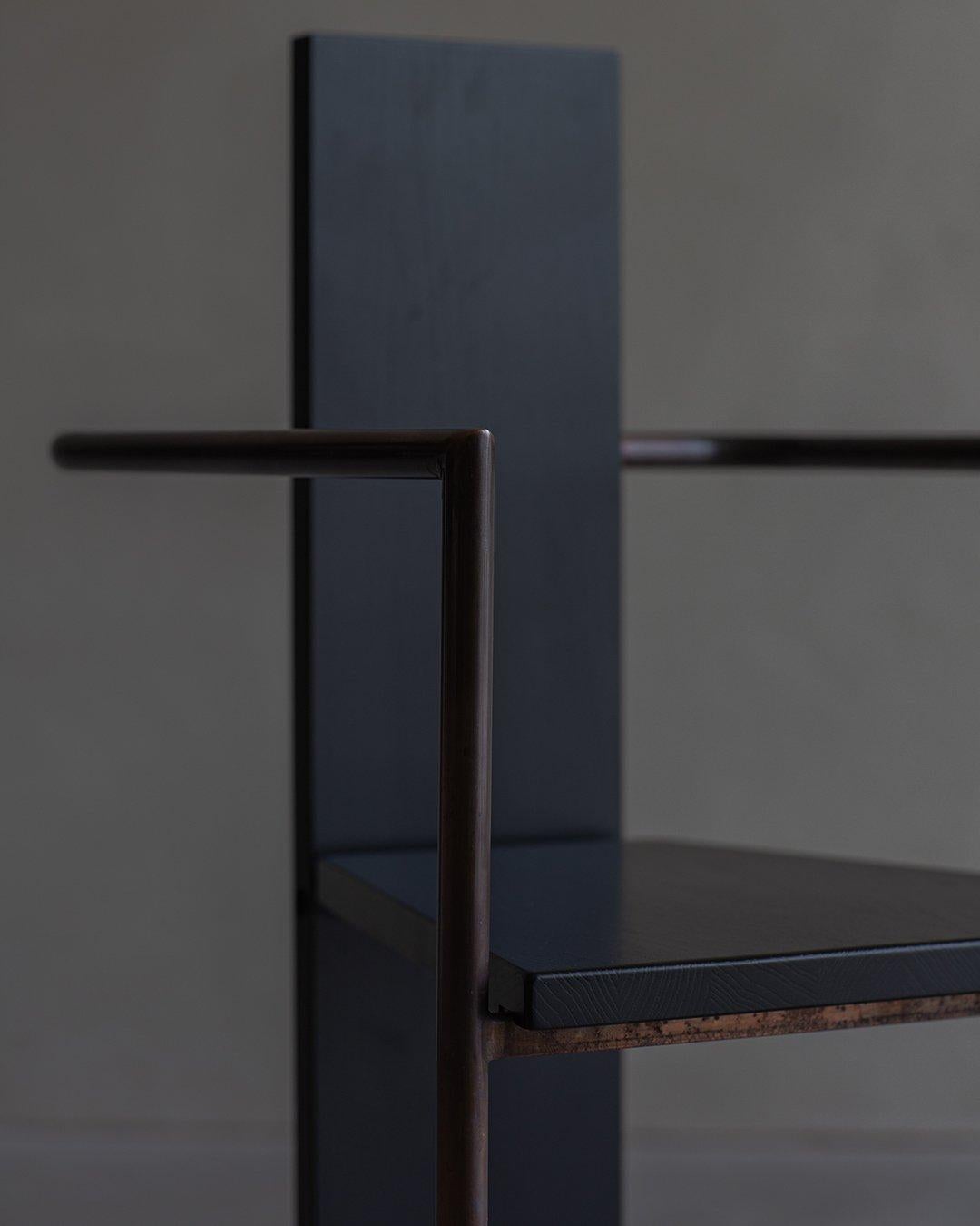 Jonas Bohlin, Wooden Concrete Chair, black, Produced by Källemo For Sale 4