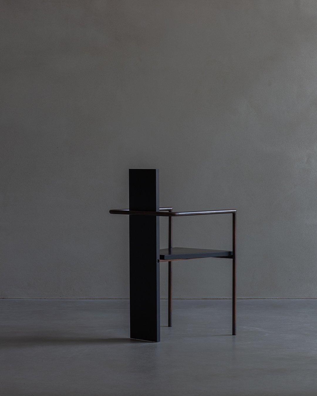 Jonas Bohlin, Wooden Concrete Chair, black, Produced by Källemo For Sale 5