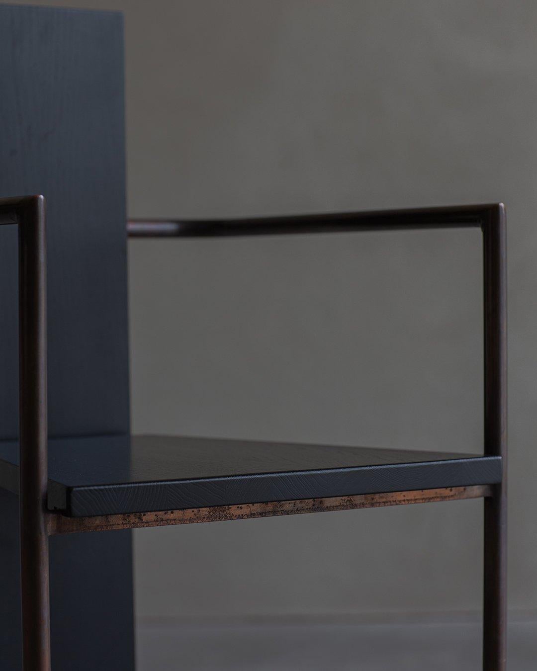 Jonas Bohlin, Stuhl aus Holzbeton, schwarz, hergestellt von Källemo (Postmoderne) im Angebot