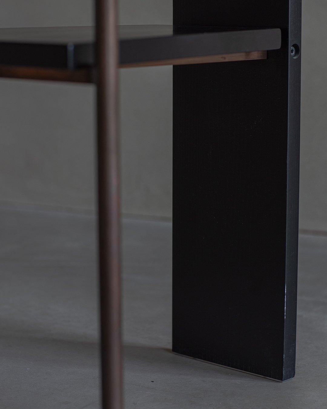Jonas Bohlin, Stuhl aus Holzbeton, schwarz, hergestellt von Källemo im Zustand „Gut“ im Angebot in Hasselt, VLI
