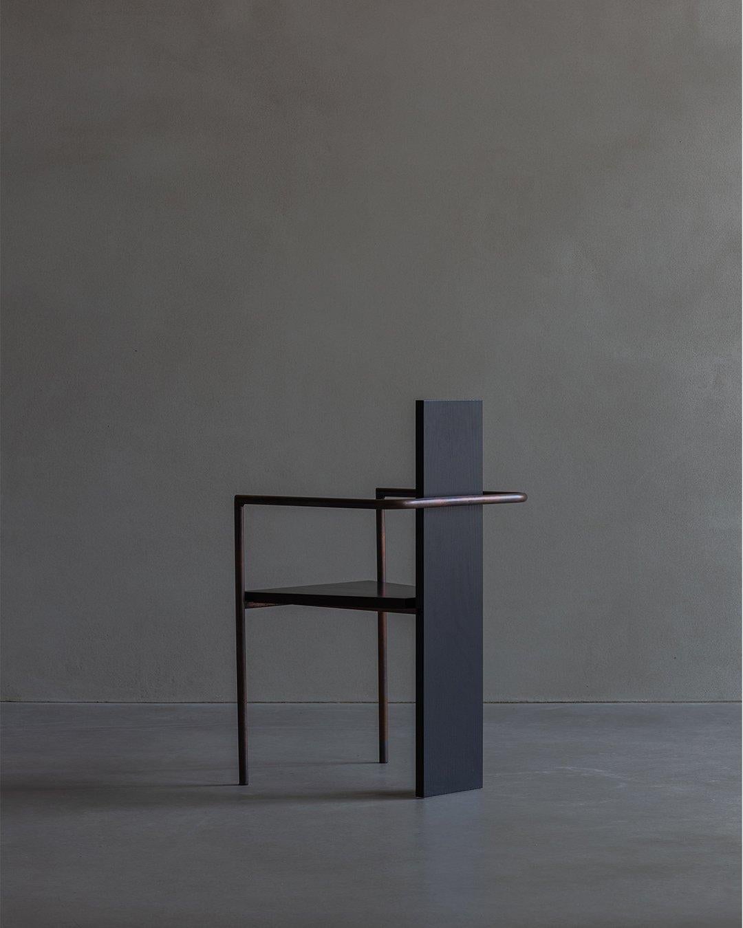 Jonas Bohlin, Wooden Concrete Chair, black, Produced by Källemo For Sale 1