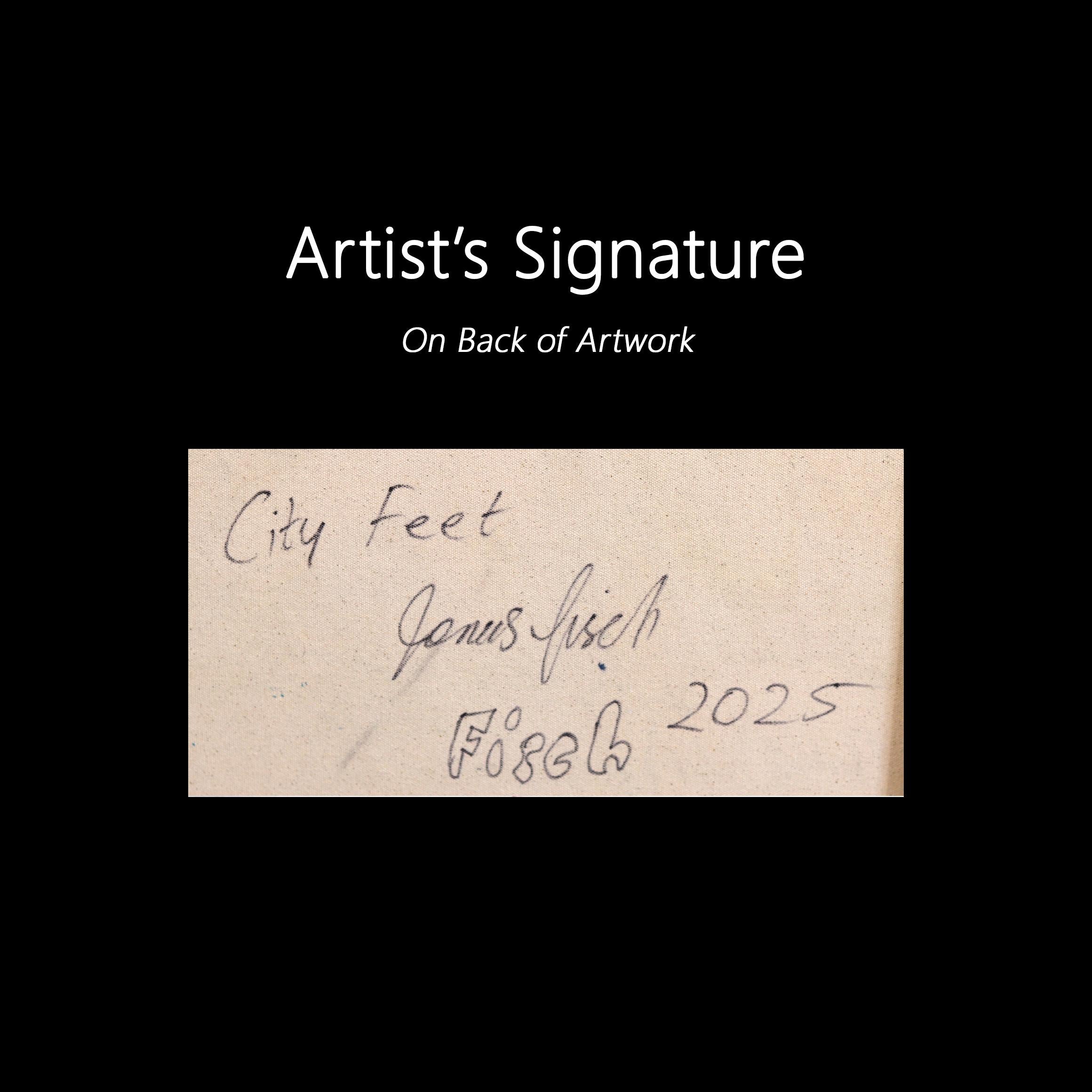 City Feet - Abstract Energetic Expressionist Spontaneous Contemporary Painting For Sale 8
