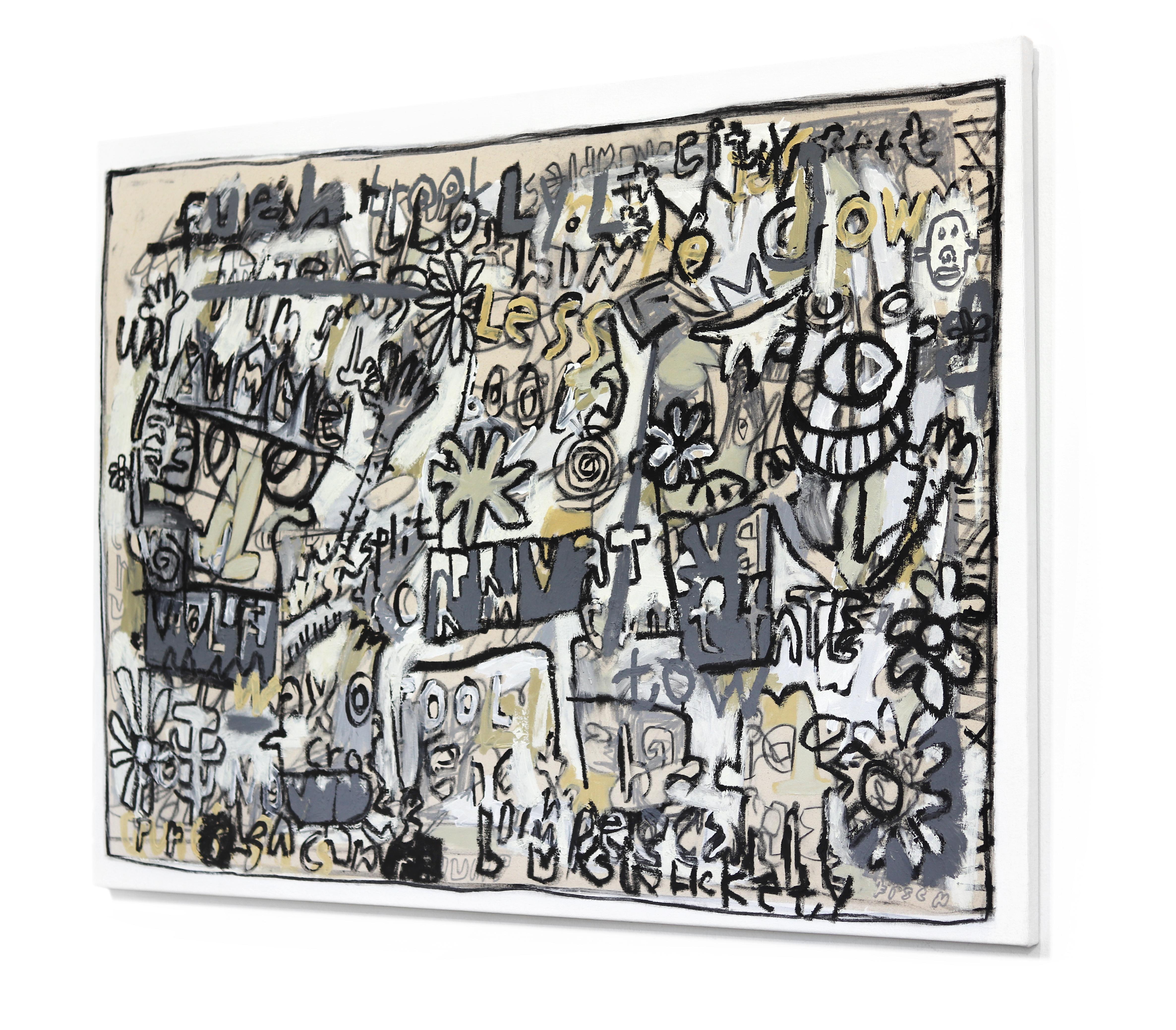 City Feet - Abstract Energetic Expressionist Spontaneous Contemporary Painting For Sale 1