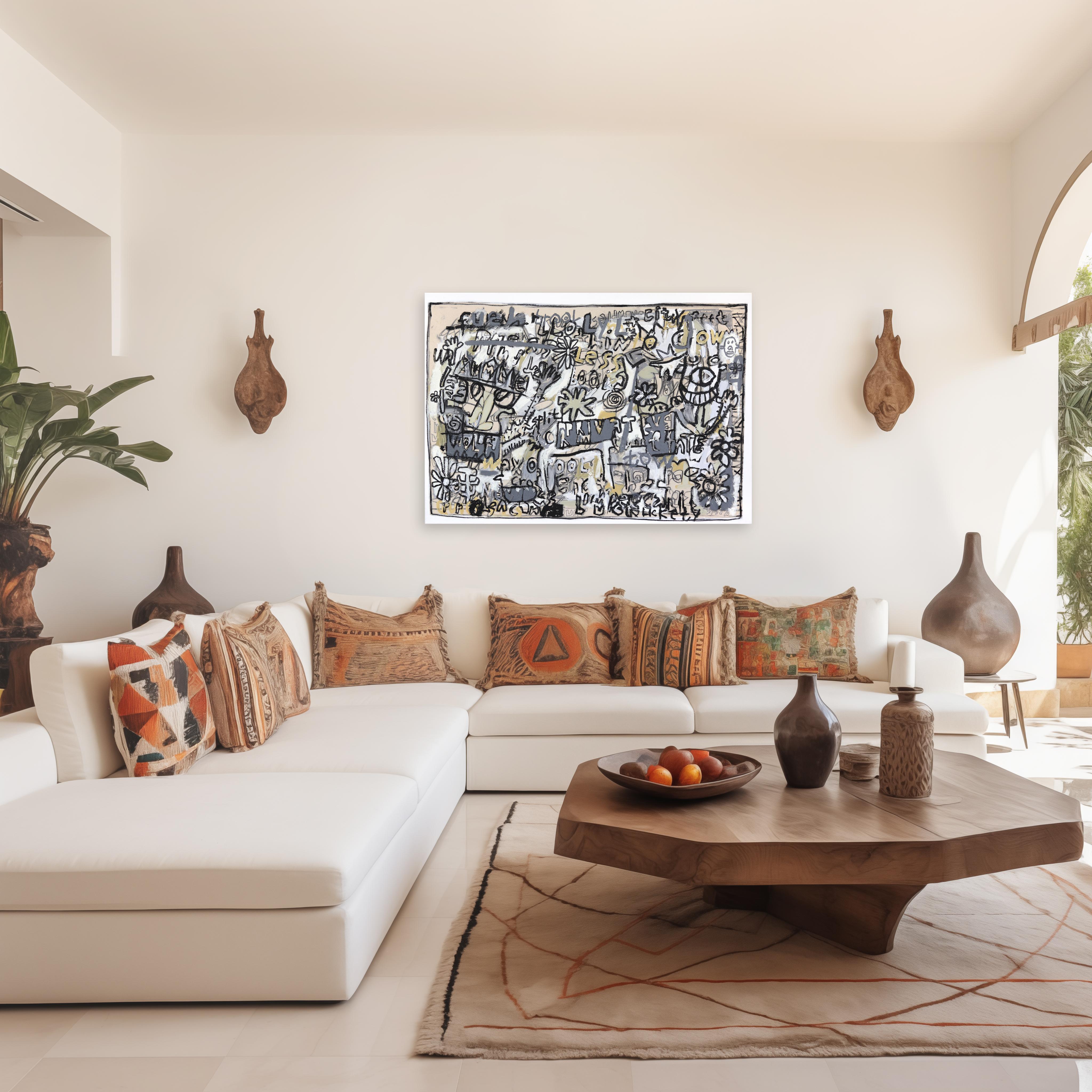 City Feet - Abstract Energetic Expressionist Spontaneous Contemporary Painting For Sale 3