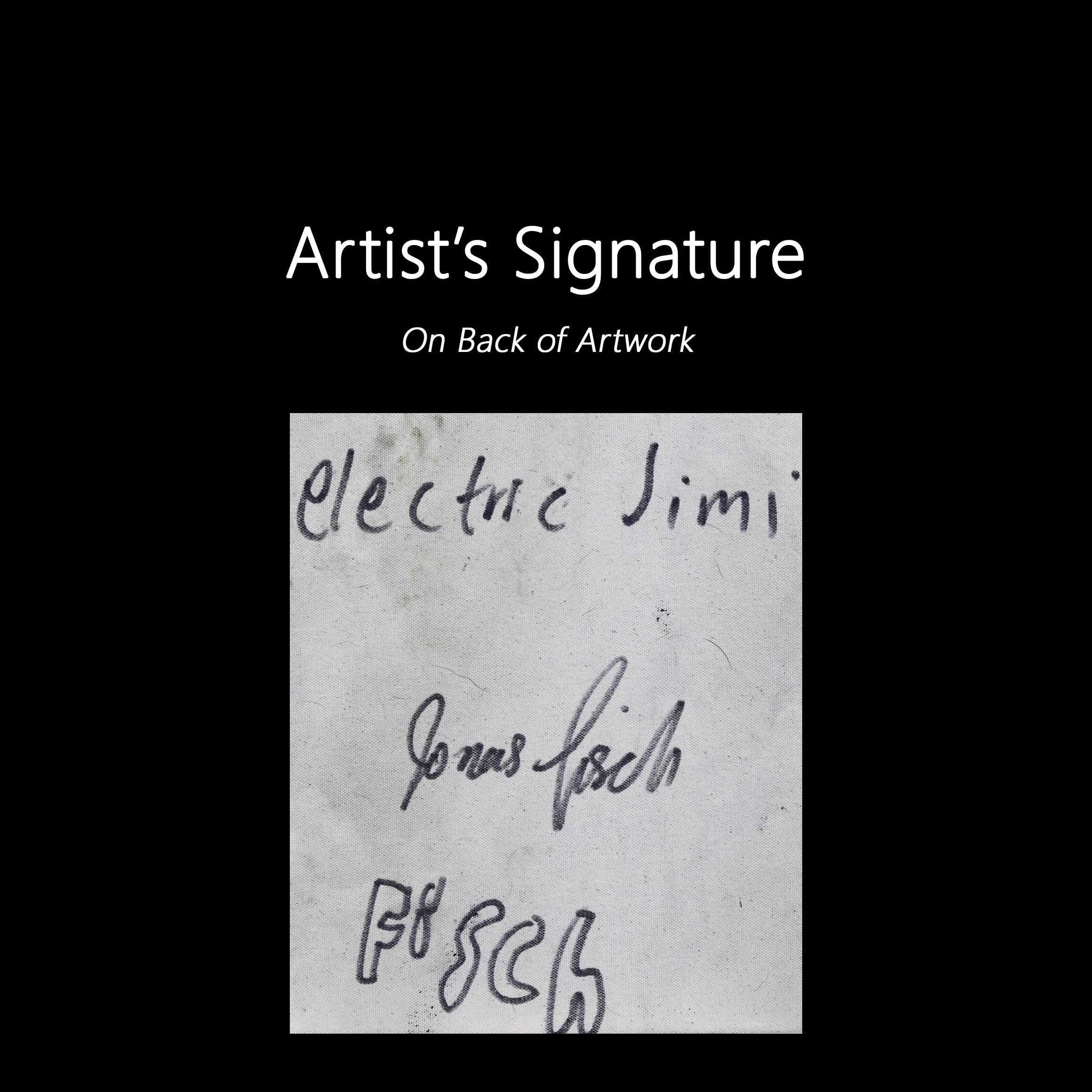El audaz retrato abstracto 'Electric Jimi' capta la energía de Jimi Hendrix en venta 4