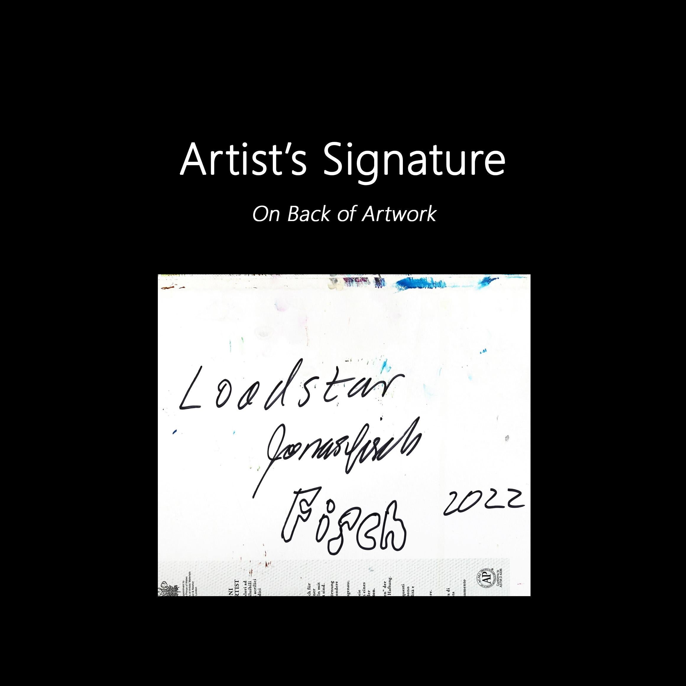 Loadstar - Pittura astratta figurativa contemporanea a strati in vendita 1