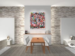 My Litmus - Original Colorful Abstract Expressionist Mixed Media Painting