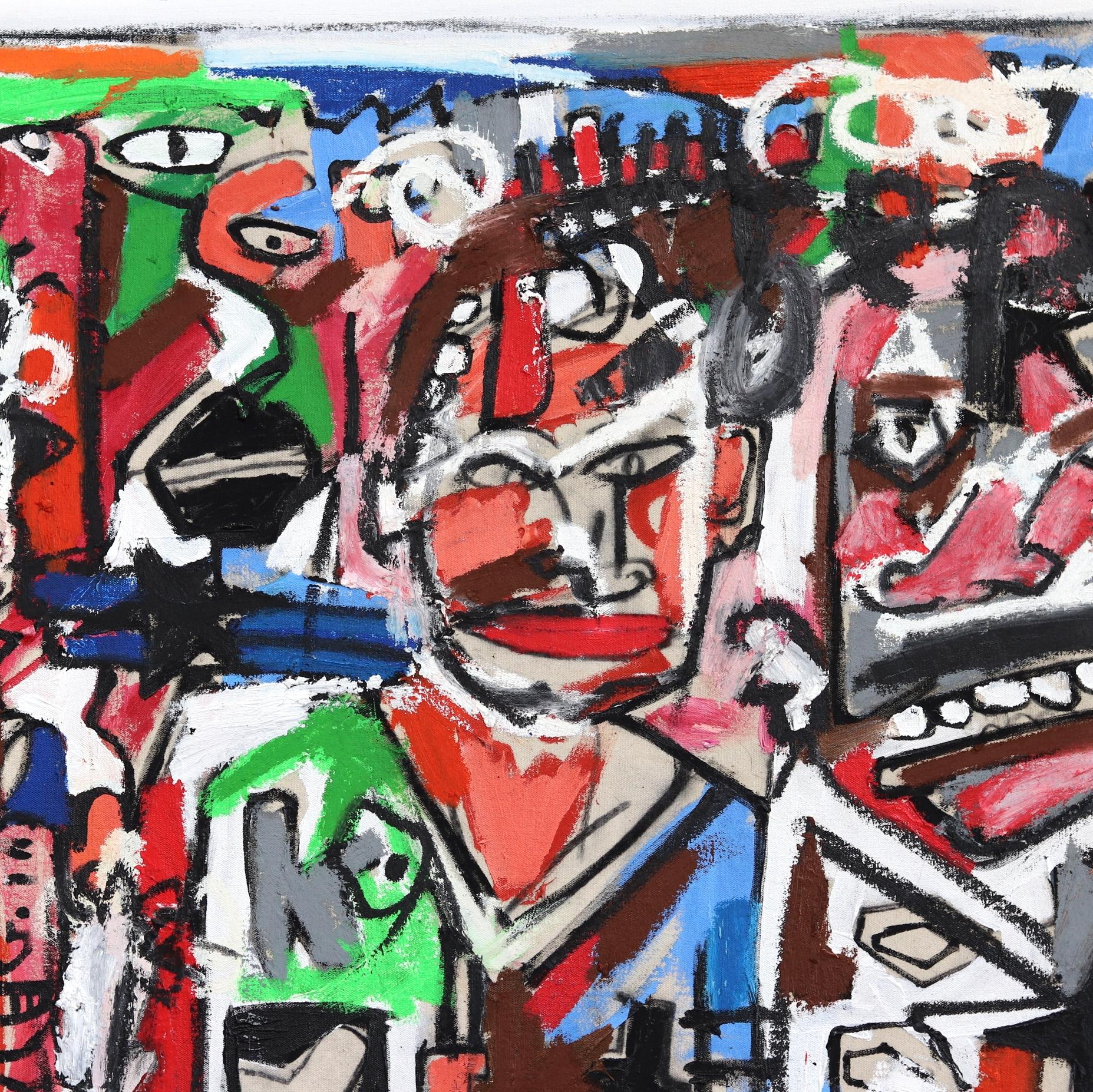 My Litmus – Originales farbenfrohes Gemälde des abstrakten Expressionismus in Mischtechnik (Abstrakter Expressionismus), Painting, von Jonas Fisch