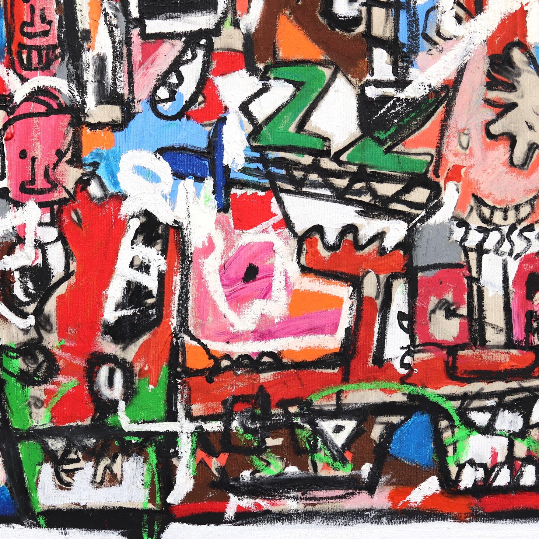 My Litmus – Originales farbenfrohes Gemälde des abstrakten Expressionismus in Mischtechnik im Angebot 2