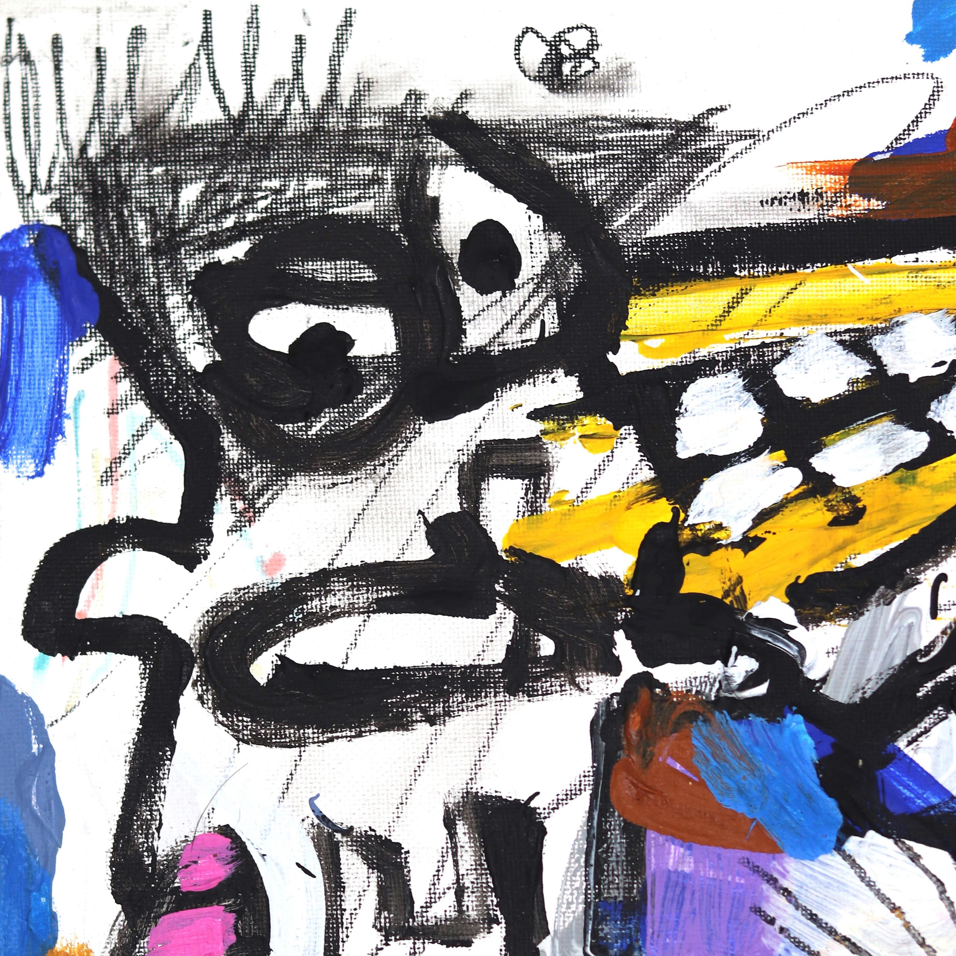 Shape of Shape - Originale farbenfrohe Mixed Media Abstrakte, lebhafte, Spontane Kunst – Painting von Jonas Fisch