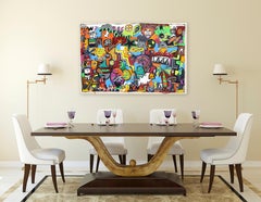 Tropical Solitude - Original Colorful Mixed Media Abstract Vibrant Large Art