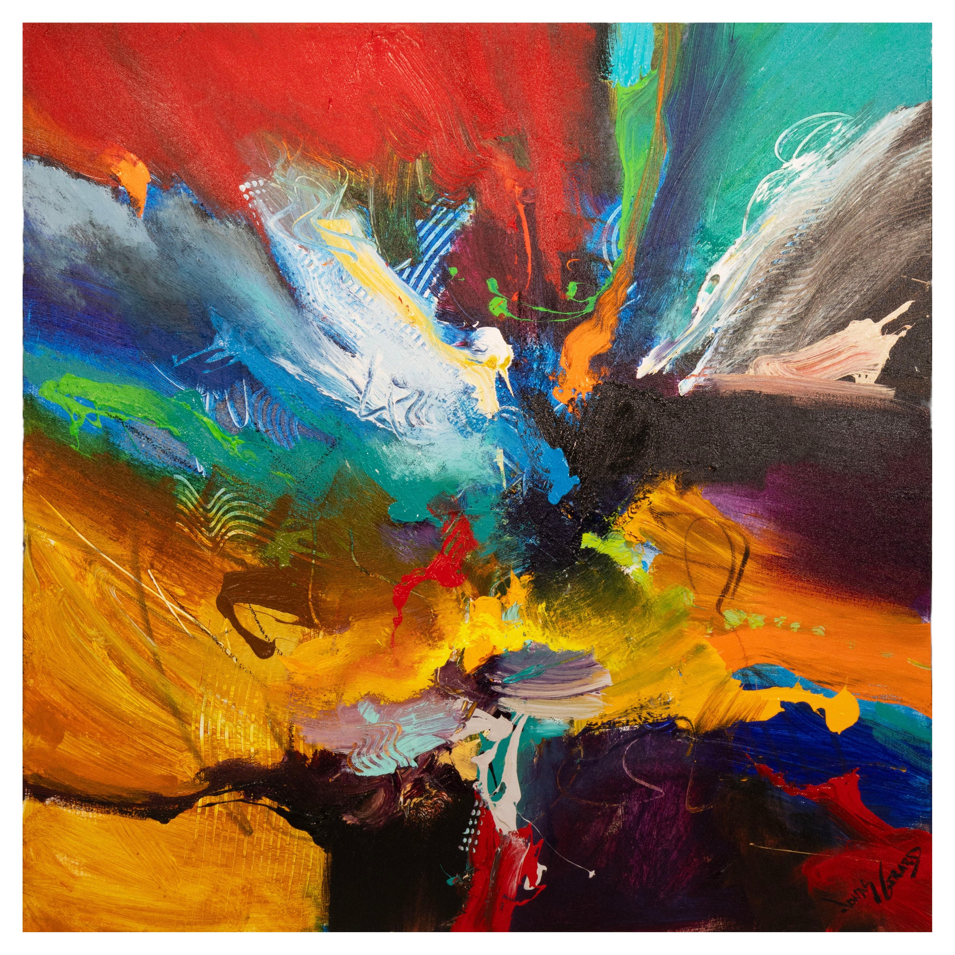 Jonas Gerard - Presence Is (2007) Singed Acrylic on Canvas Contemporary Painting