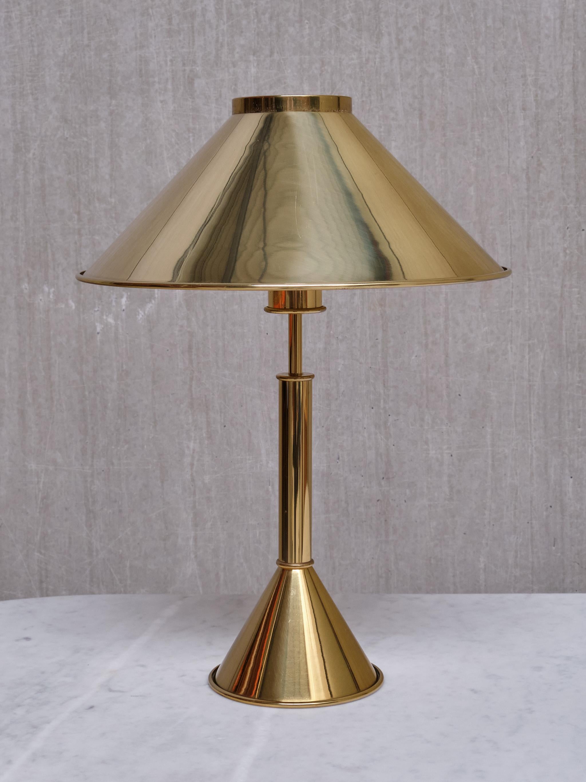 Jonas Hidle Table Lamp in Brass, Høvik Lys, Norway, 1970s 5