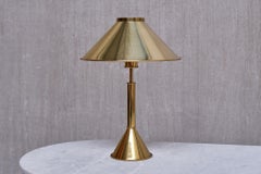 Jonas Hidle Tischleuchte aus Messing, Høvik Lys, Norwegen, 1970er Jahre