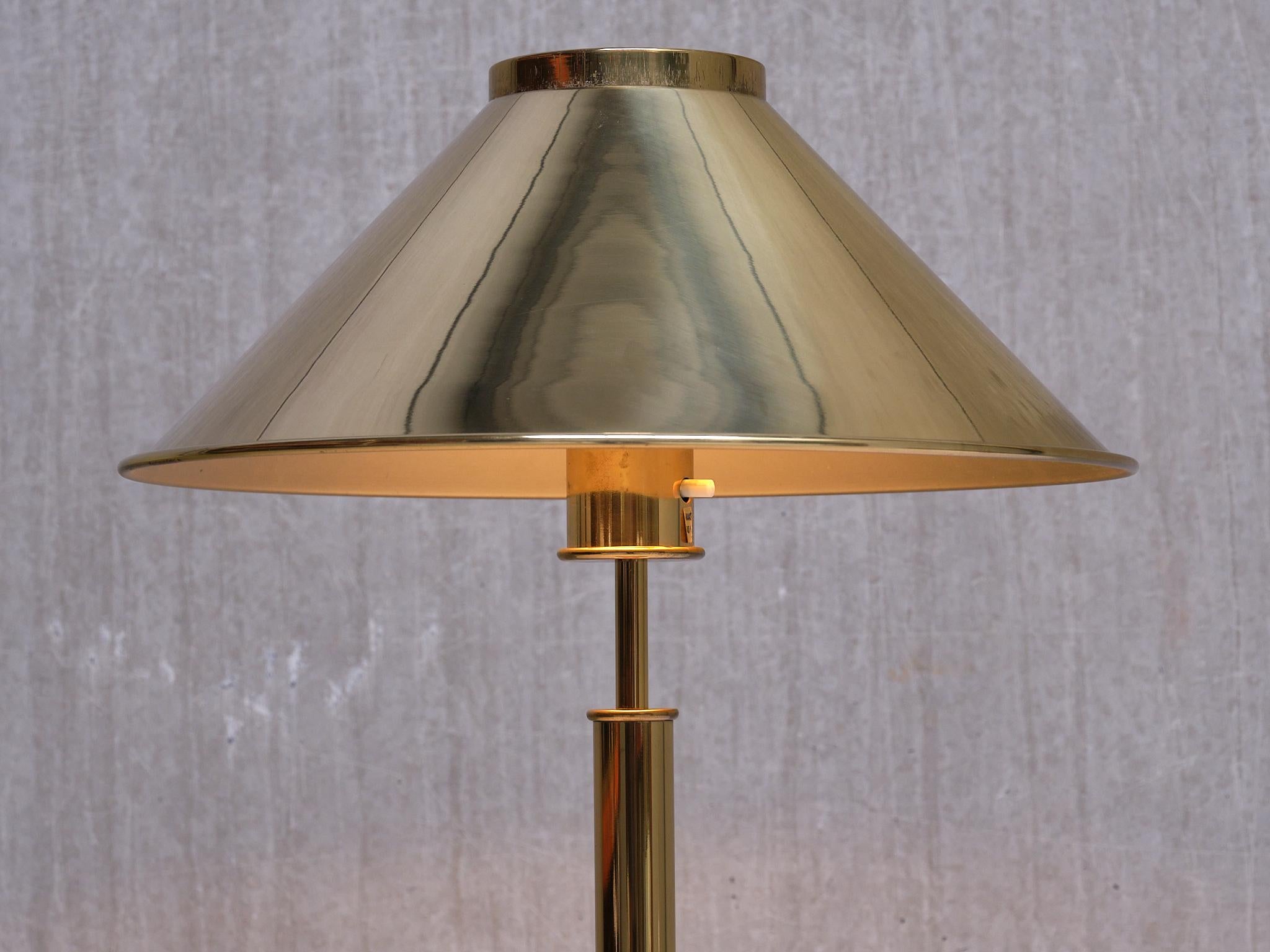 Jonas Hidle Table Lamp in Brass, Høvik Lys, Norway, 1970s 1