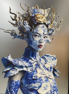 Azzura Silver by Jonas LeRiche - Delft - Portrait - Mixed Media