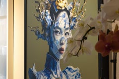 Azzurra Gold by Jonas LeRiche - Delft - Portrait - Mixed Media