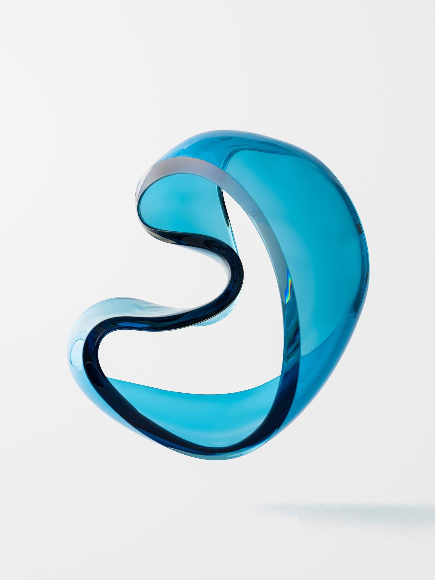 Loop suspendu (bleu) - Sculpture de Jonas Noël Niedermann