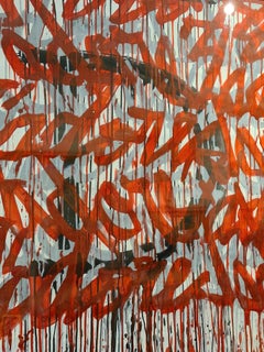 Expressionist Graffiti, Large Scale, Street Art Drip Painting, J'Adore