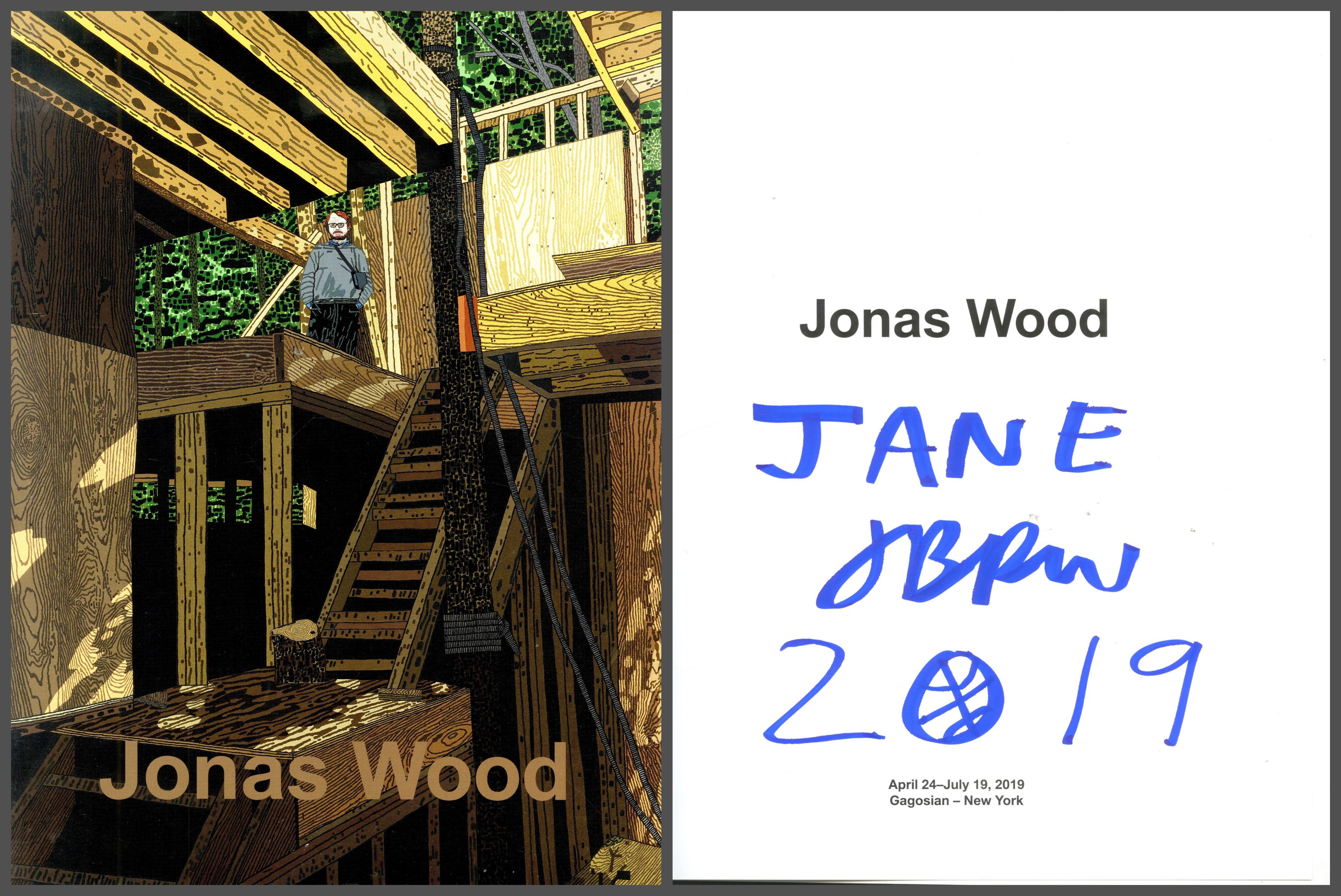 Jonas Wood Gemälde (handsigniert & beschriftet), 2019
Gagosian-Katalogmonografie, handsigniert, datiert und beschriftet mit Jane
Handsigniert, datiert und beschriftet von Jonas Wood an Jane, mit dem Markenzeichen des Künstlers, dem Basketball, im