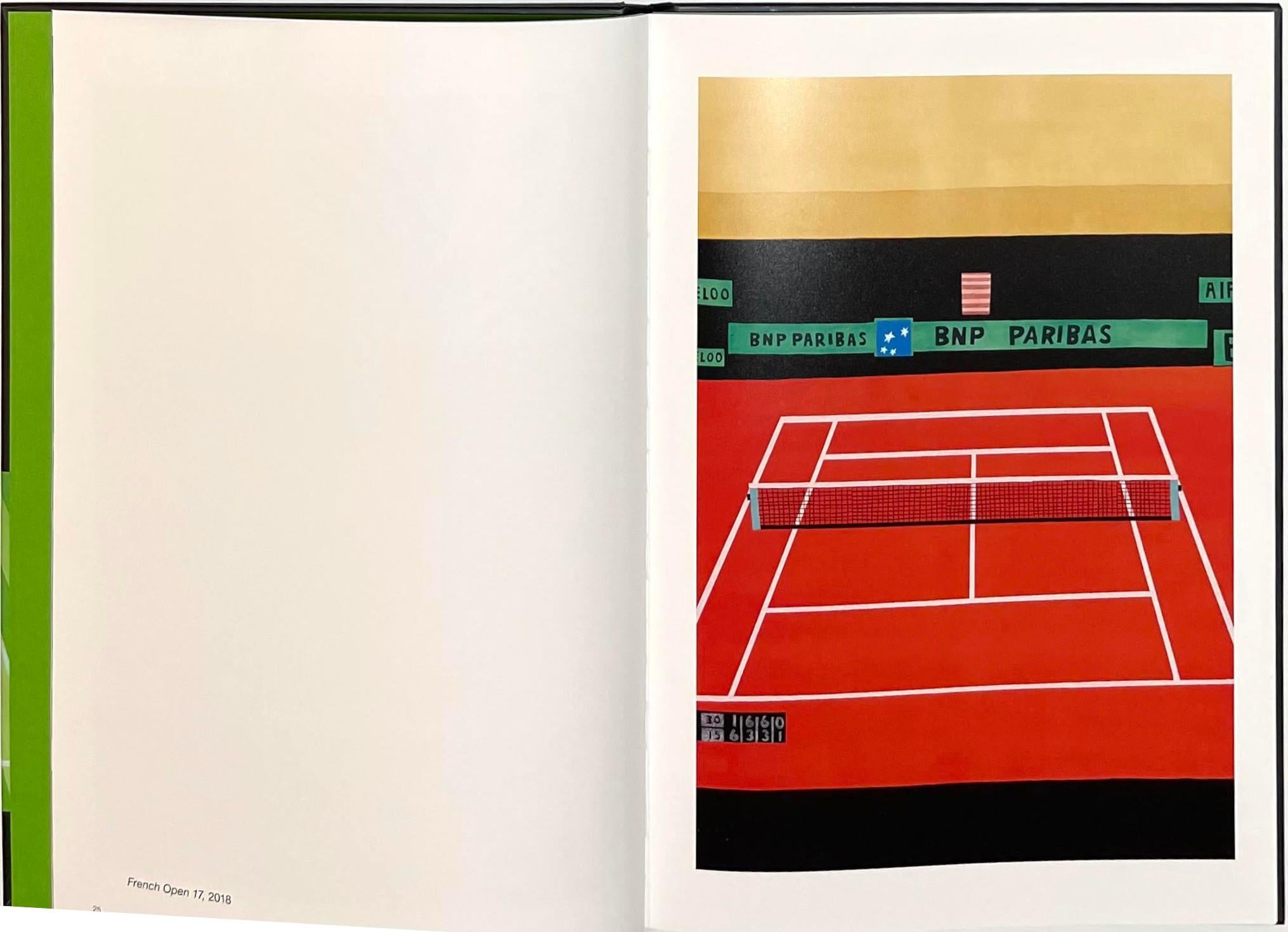 Jonas Wood 24 Tennis Court Drawings book (signed with 3 hand drawn tennis balls) For Sale 4