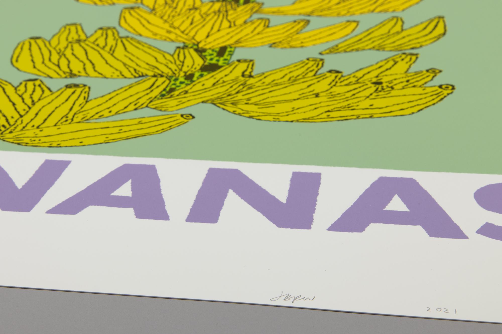 Jonas Holz, Bananen – signierter Druck, zeitgenössische Kunst, Stillleben, Siebdruck – Print von Jonas Wood