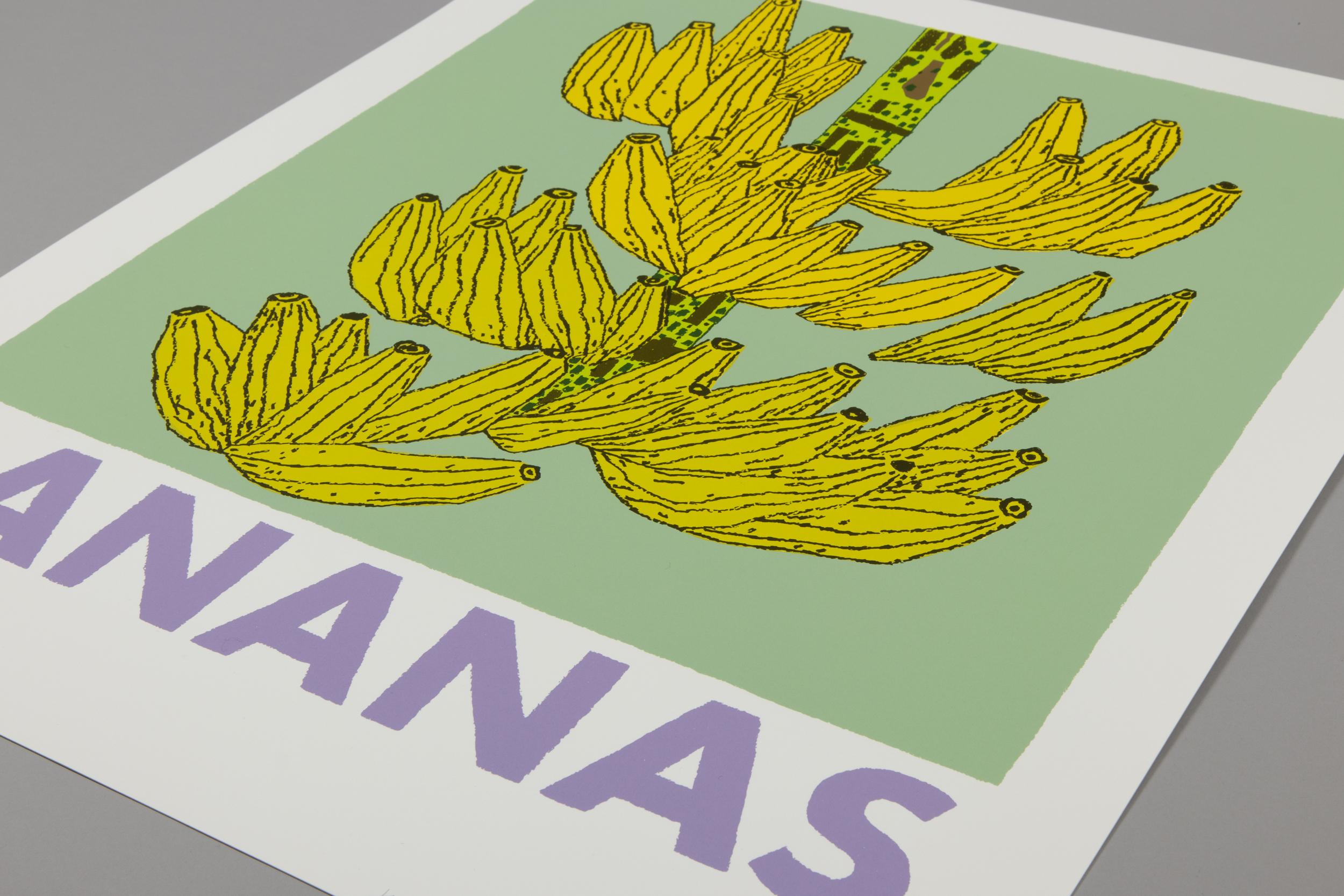 Jonas Wood, Bananas - Signed Print, Contemporary Art, Still Life, Screenprint For Sale 2