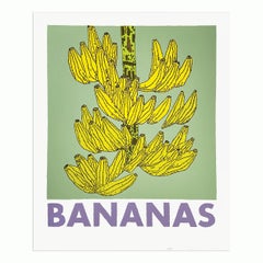 Jonas Wood, Plátanos - Impresión firmada, Arte contemporáneo, Naturaleza muerta, Serigrafía