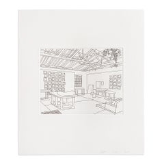 Jonas Wood, Bball Studio - Etching incl. Book and Bag, 2019, Signed Print