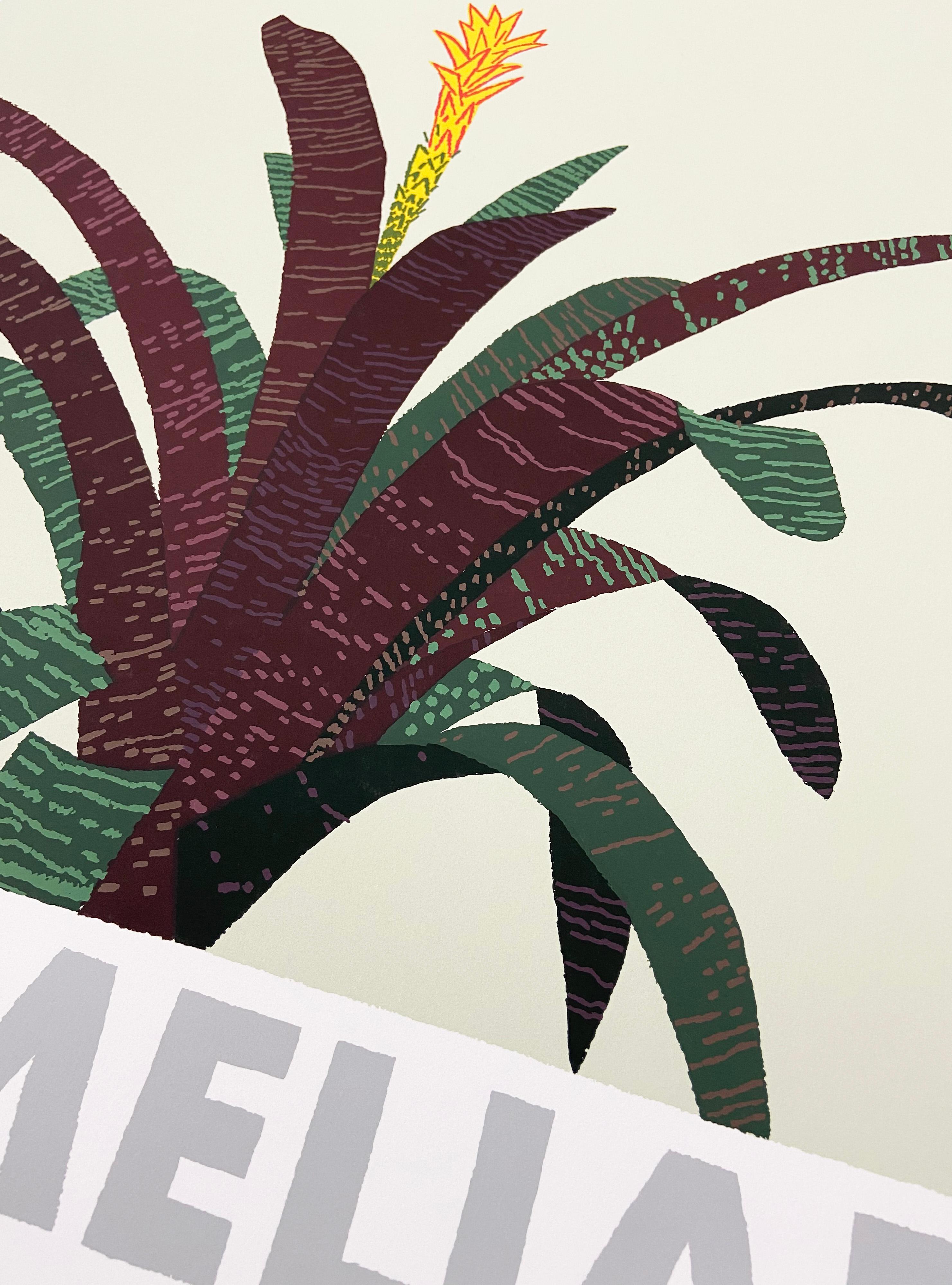 Jonas Wood, Bromelia: Serigrafía, Arte contemporáneo, Naturaleza muerta, Impresión firmada en venta 2