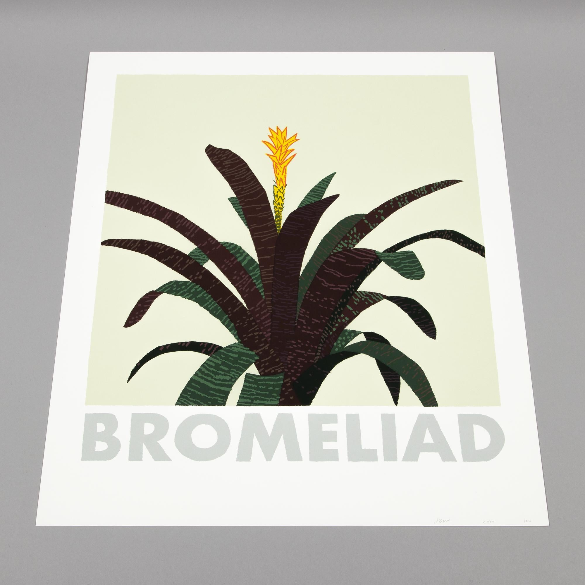 Jonas Wood, Bromelia: Serigrafía, Arte contemporáneo, Naturaleza muerta, Impresión firmada en venta 3