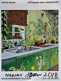 Jonas Wood, Interiores y Paisajes (Lt. Ed Póster firmado e inscrito a mano)