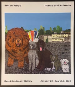 Jonas Wood Pflanzen und Tiere Druck Exposition Contemporary Street Art Hunde