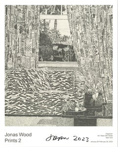 Jonas Wood 'Prints 2, Pattern Couch Interior Exhibition Poster, 2023, Signed