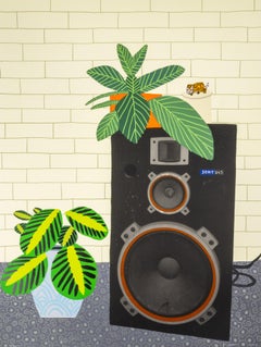 Jonas Wood Speaker Stillleben Siebdruck und Lithographie 2019 von 80