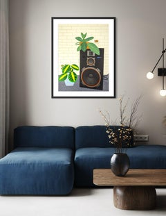 Jonas Wood Speaker Stillleben Siebdruck und Lithographie 2019 von 80