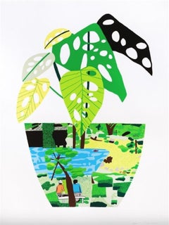 Landscape Pot with Plant