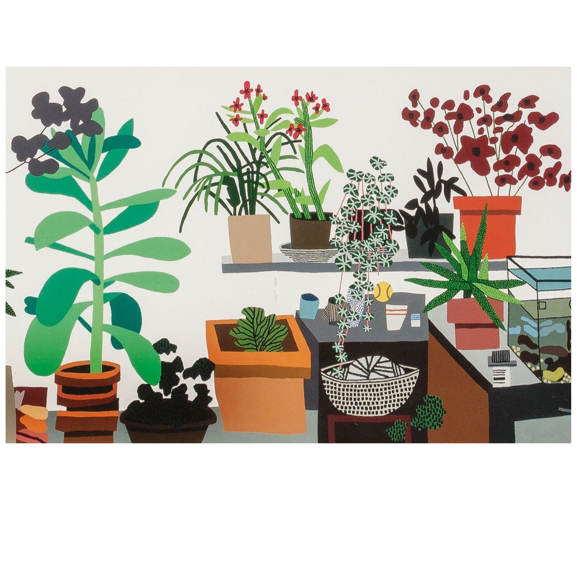 Large Shelf Still Life Poster - Gray Still-Life Print by Jonas Wood