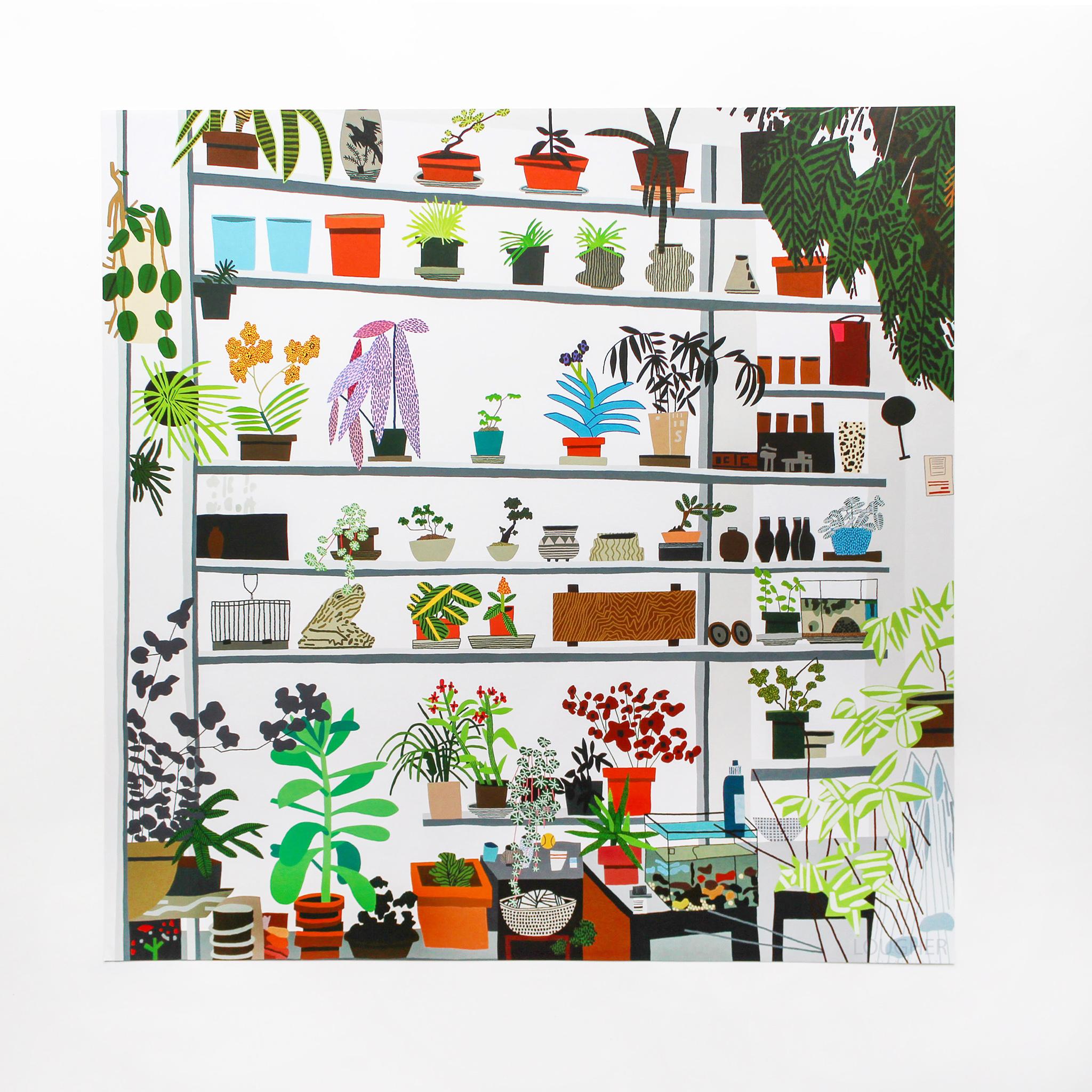 Jonas Wood Still-Life Print - Large Shelf Still Life (Voorlinden Exhibition poster)