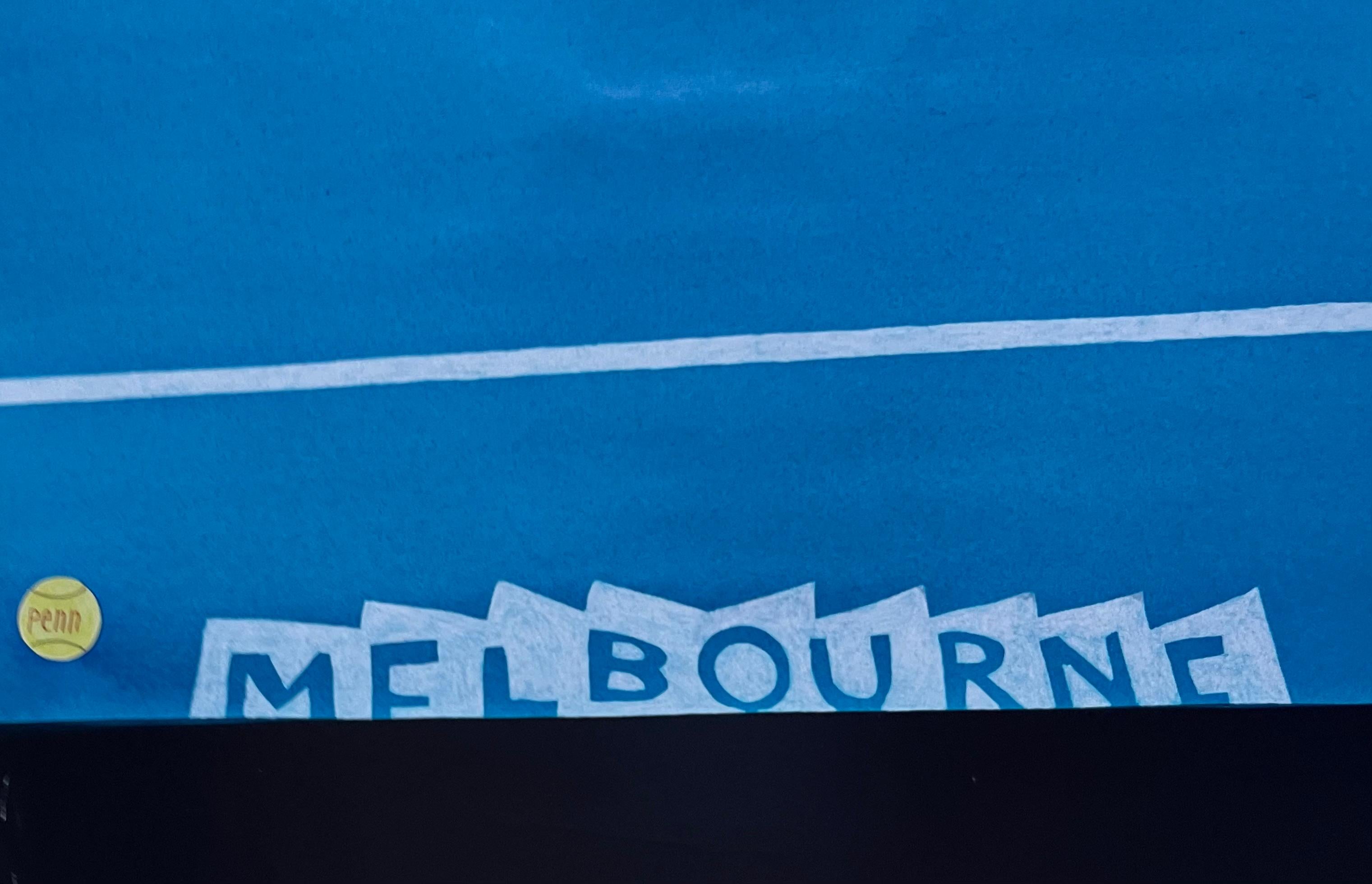 Poster espositivo in edizione limitata di disegni di tennis (firmato a mano da Jonas Wood) 3