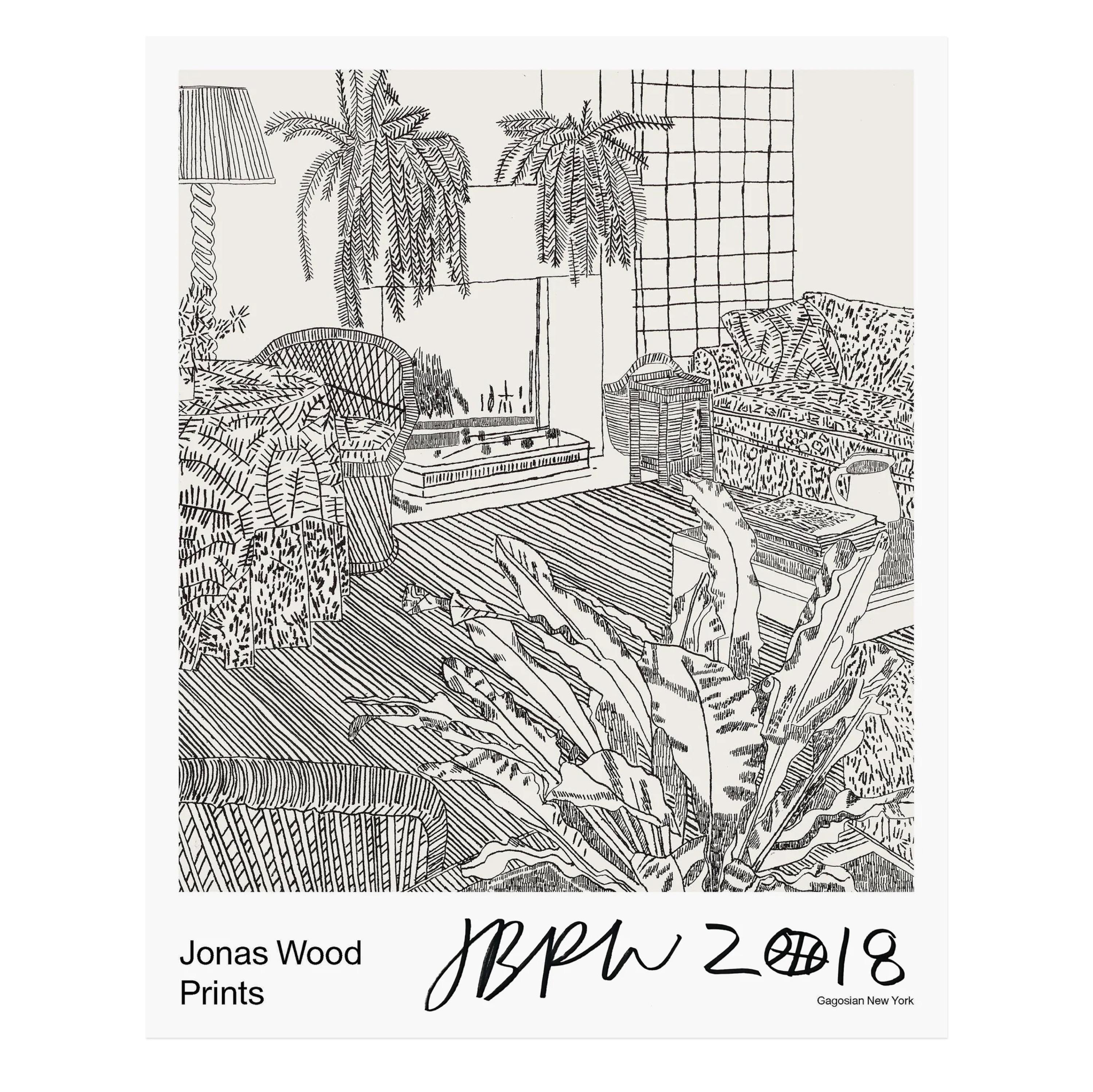 Ltd Ed Gagosian Gallery Exhibition Poster (signé à la main par Jonas Wood)