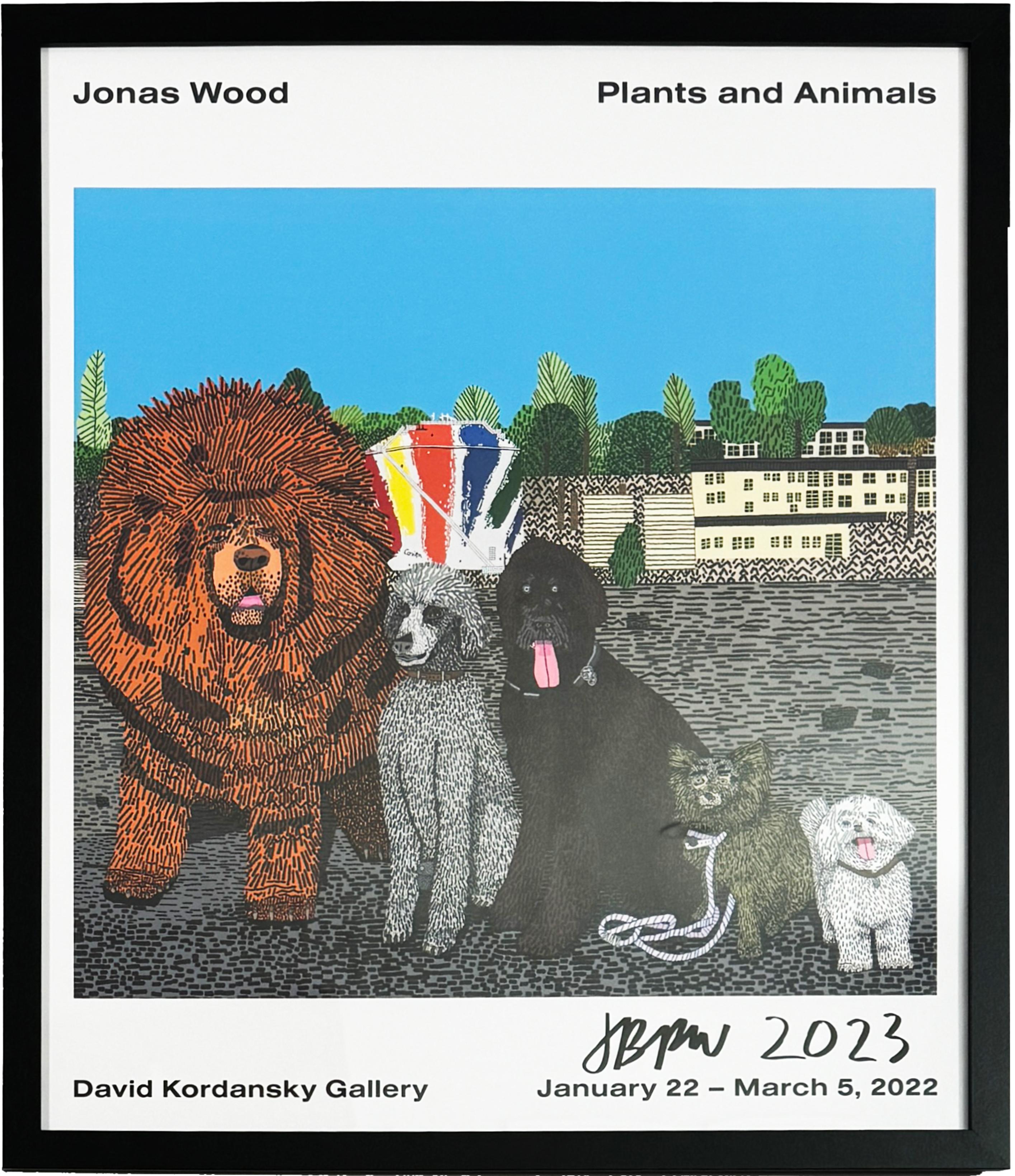 Signed poster Plants and Animals - Contemporary Art by Jonas Wood