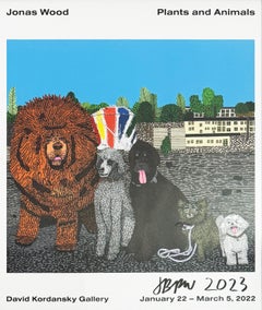 Signiertes Poster Pflanzen und Tiere