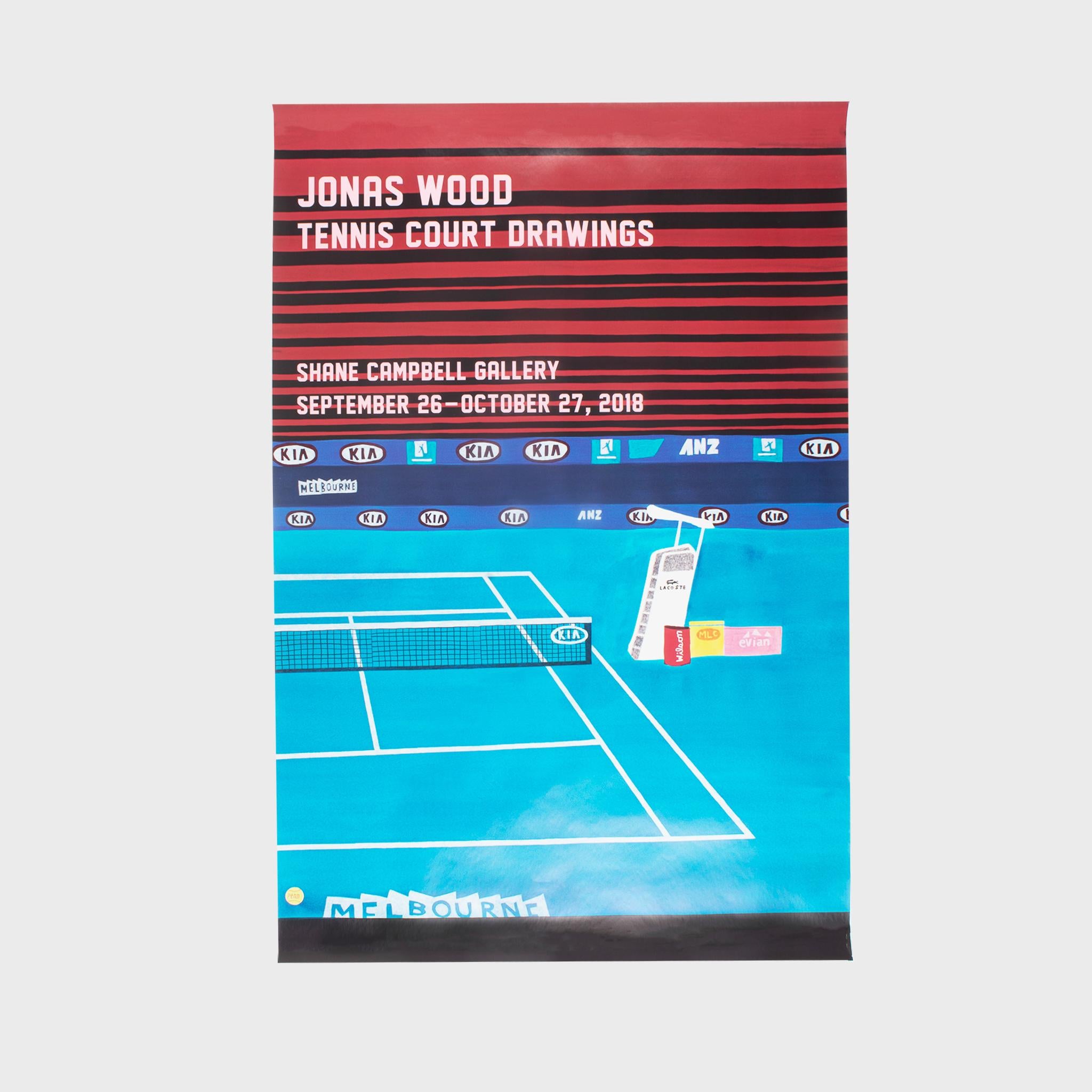 Tennis Court Drawings (Exhibition Poster) - Print by Jonas Wood