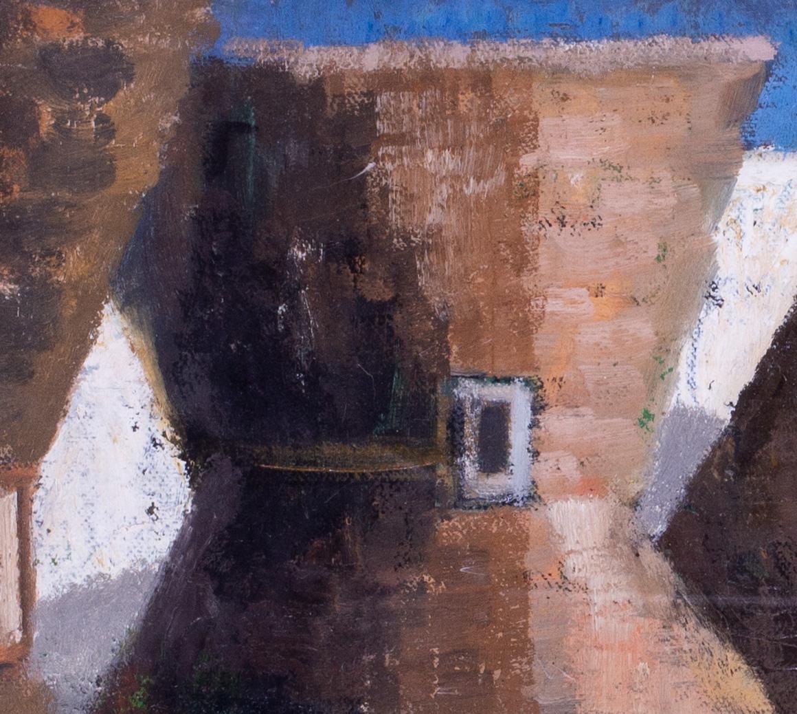 Peinture à l'huile britannique de 1958 représentant un lézard par l'acteur Jonathan Adams 2