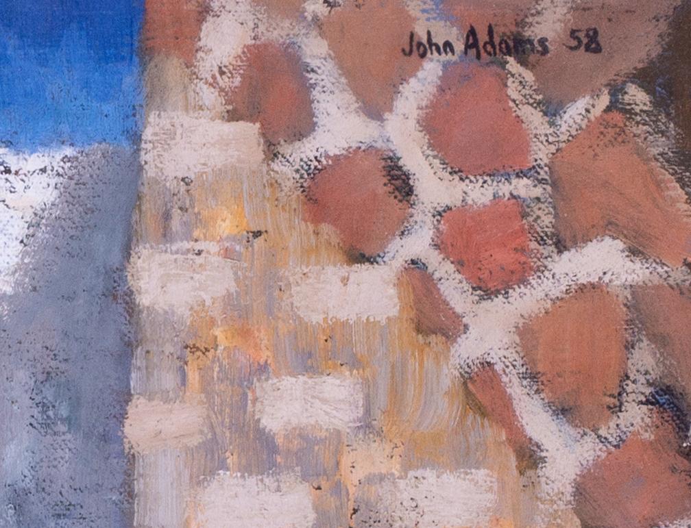 Peinture à l'huile britannique de 1958 représentant un lézard par l'acteur Jonathan Adams 3