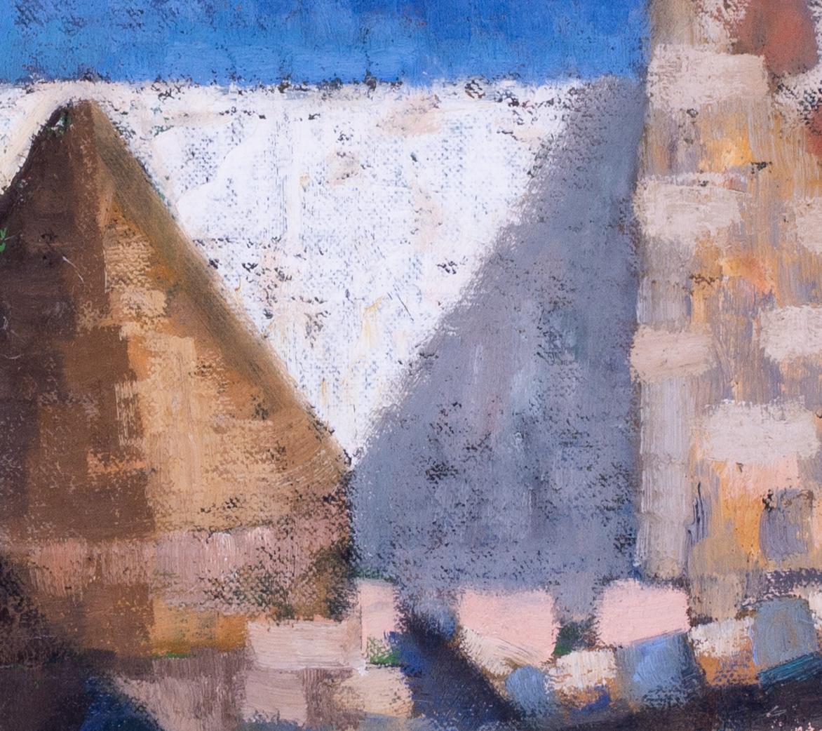 Peinture à l'huile britannique de 1958 représentant un lézard par l'acteur Jonathan Adams 5