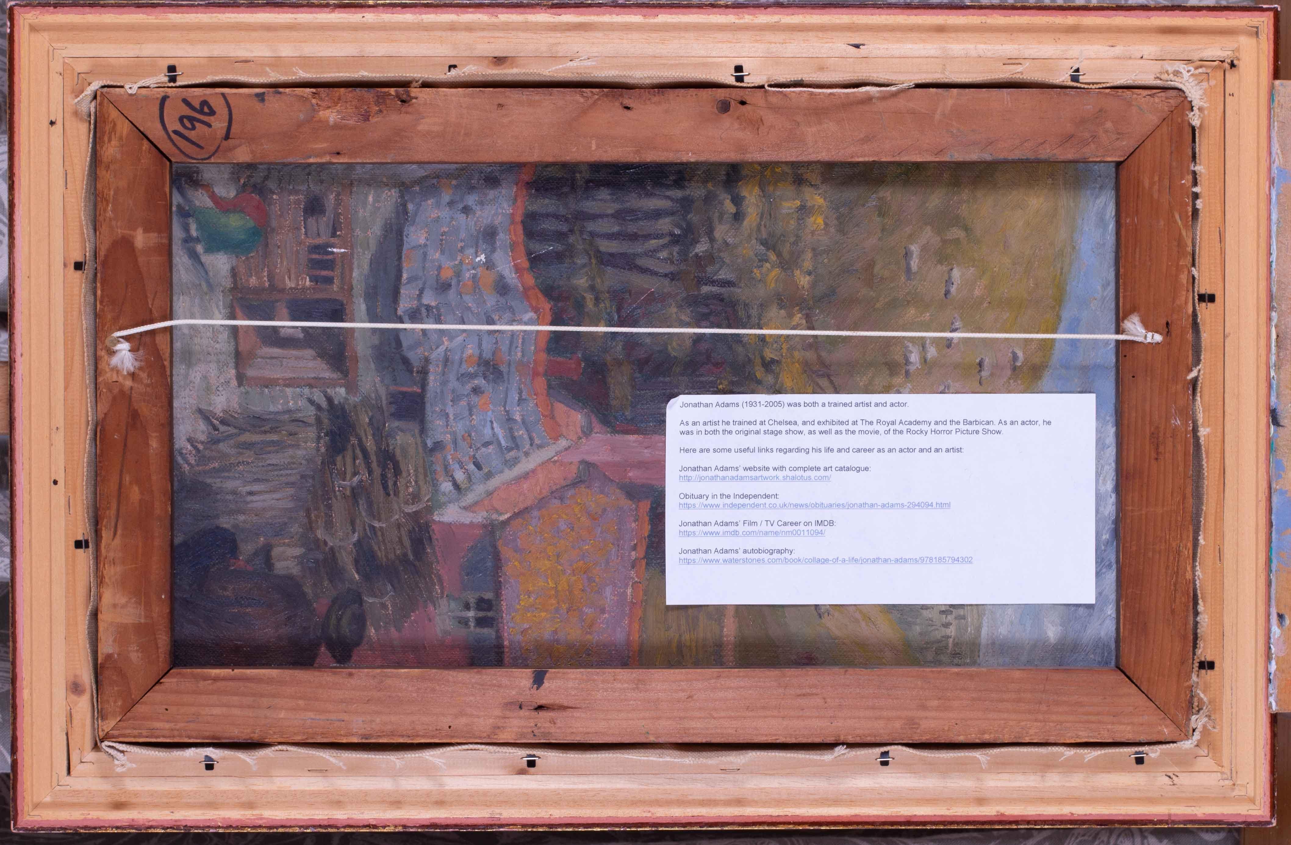 Peinture à l'huile britannique de 1958 représentant un lézard par l'acteur Jonathan Adams 7